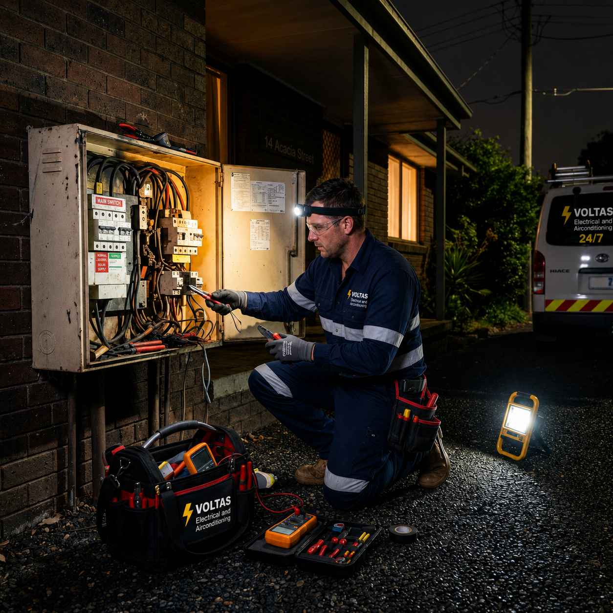 Emergency electrical repair, South Australia