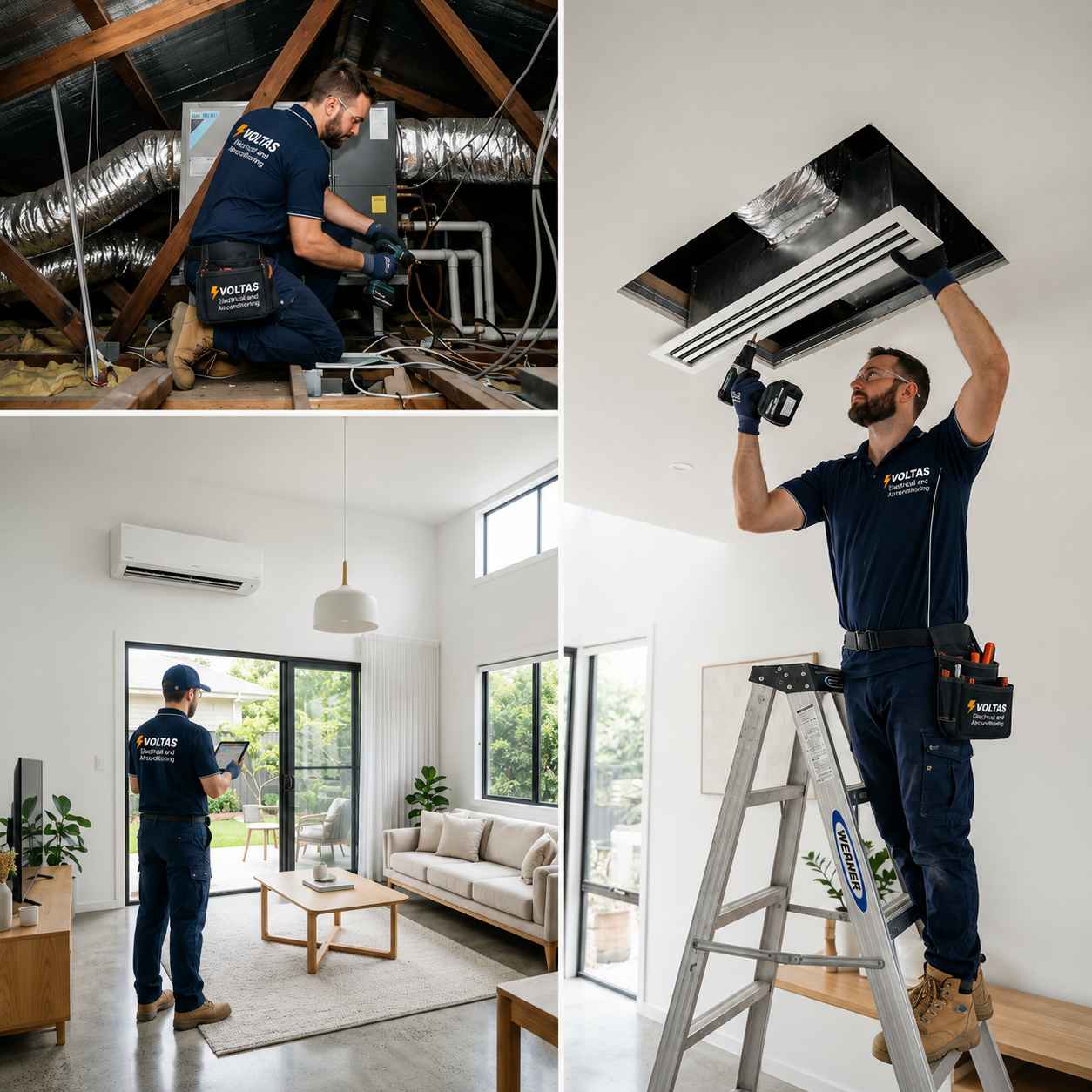 Ducted air conditioning installation, South Australia