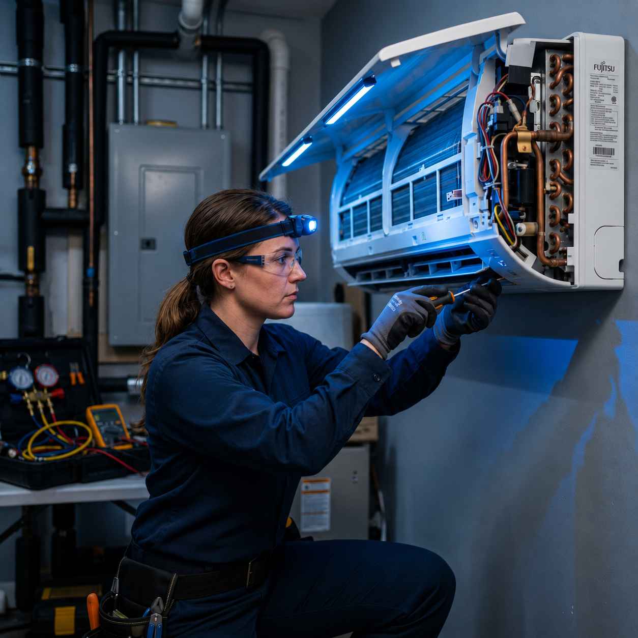 Air conditioning technician working in Highbury, South Australia